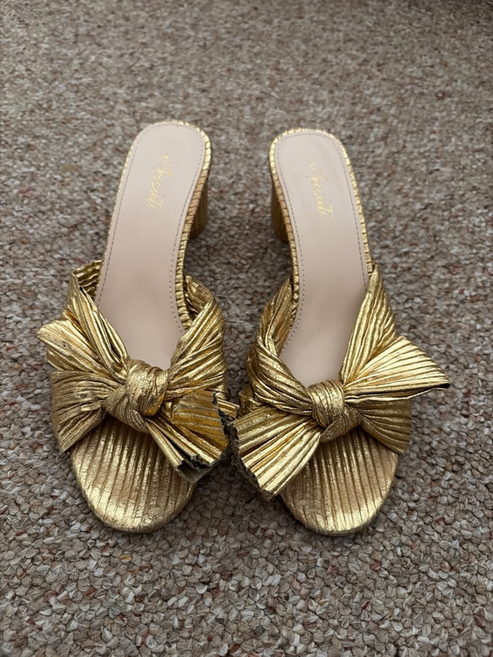 Gold Knot-Front Heels